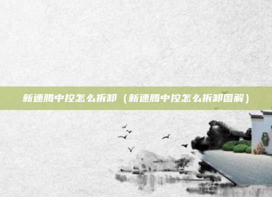 新速腾中控怎么拆卸（新速腾中控怎么拆卸图解）