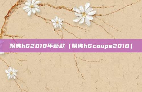 哈佛h62018年新款（哈佛h6coupe2018）