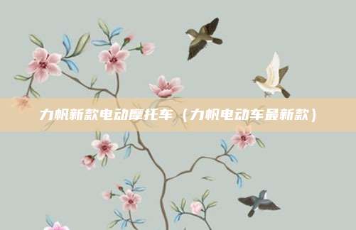 力帆新款电动摩托车（力帆电动车最新款）