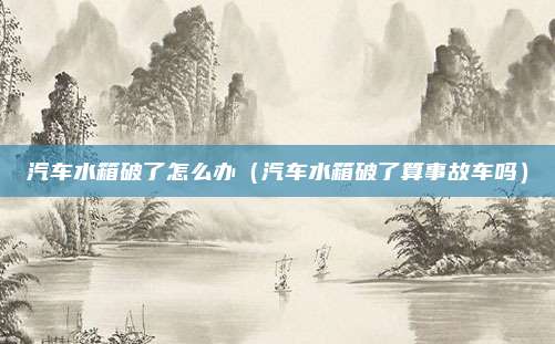 汽车水箱破了怎么办（汽车水箱破了算事故车吗）