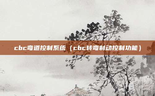 cbc弯道控制系统（cbc转弯制动控制功能）