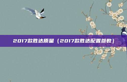 2017款胜达质量（2017款胜达配置参数）
