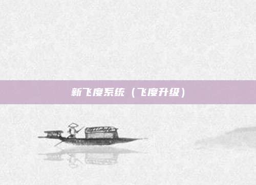 新飞度系统（飞度升级）