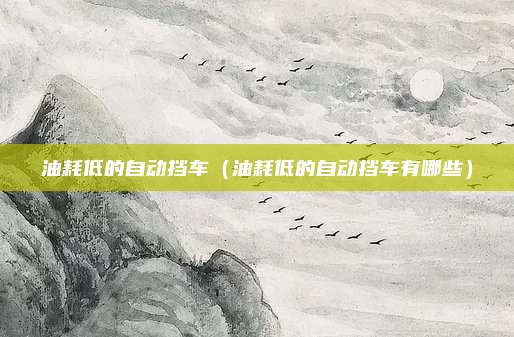 油耗低的自动挡车（油耗低的自动挡车有哪些）