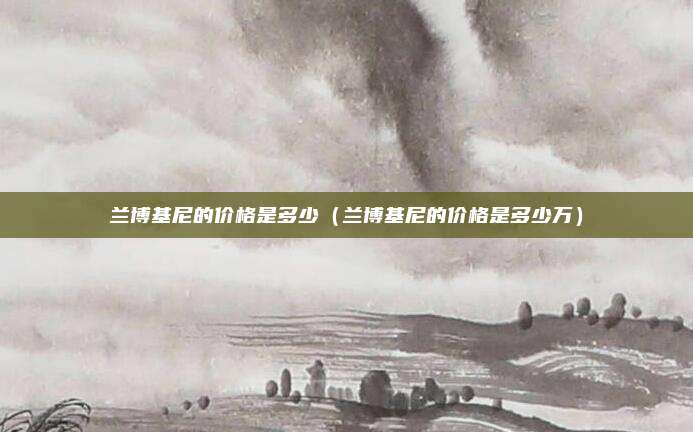 兰博基尼的价格是多少（兰博基尼的价格是多少万）