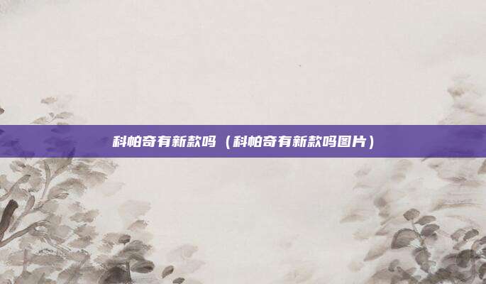科帕奇有新款吗(科帕奇有新款吗图片)