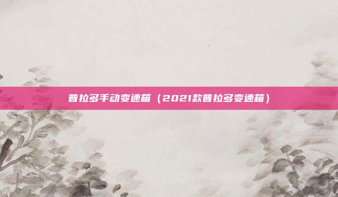 普拉多手动变速箱(2021款普拉多变速箱)