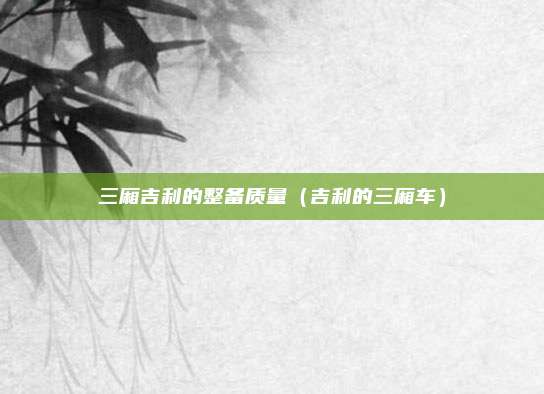 三厢吉利的整备质量（吉利的三厢车）