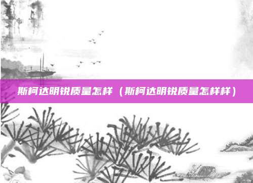 斯柯达明锐质量怎样（斯柯达明锐质量怎样样）