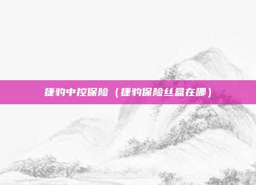 捷豹中控保险（捷豹保险丝盒在哪）