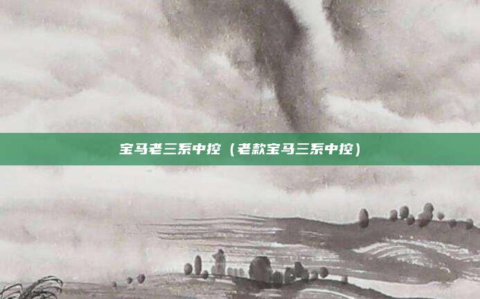 宝马老三系中控（老款宝马三系中控）
