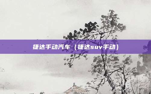 捷达手动汽车（捷达suv手动）