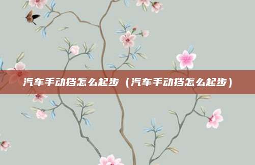 汽车手动挡怎么起步（汽车手动挡怎么起步）