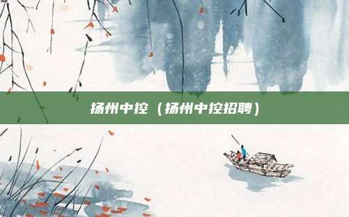 扬州中控（扬州中控招聘）