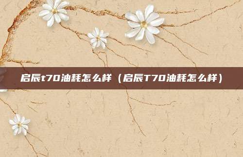 启辰t70油耗怎么样（启辰T70油耗怎么样）