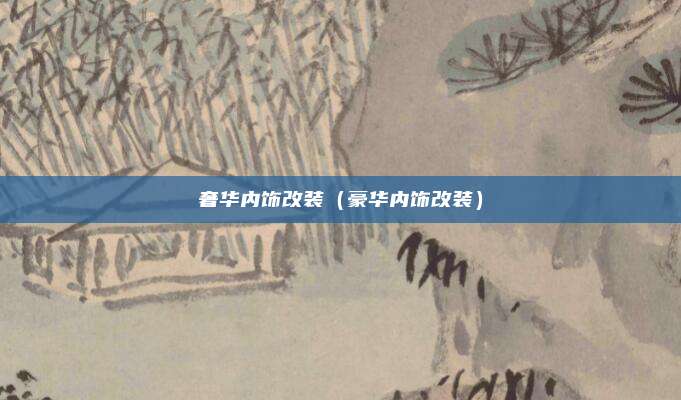 奢华内饰改装(豪华内饰改装)