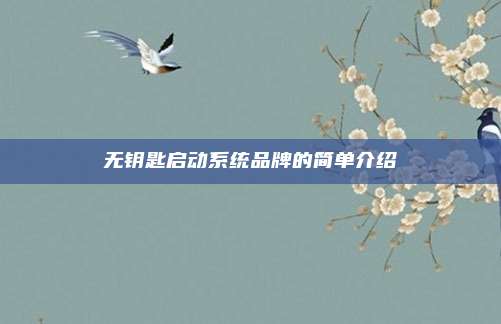 无钥匙启动系统品牌的简单介绍