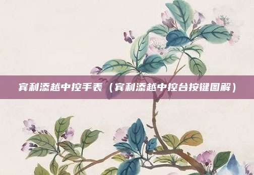 宾利添越中控手表(宾利添越中控台按键图解)