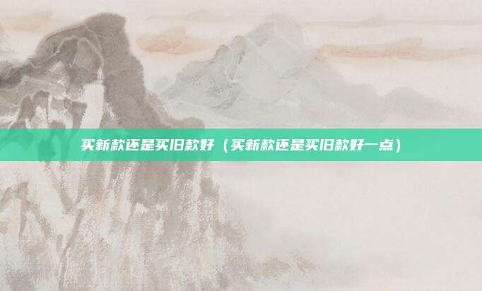 买新款还是买旧款好（买新款还是买旧款好一点）