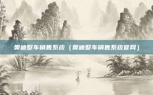 奥迪整车销售系统（奥迪整车销售系统官网）