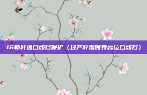 16新轩逸自动挡保护（日产轩逸保养复位自动挡）