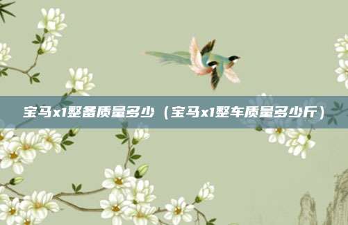 宝马x1整备质量多少(宝马x1整车质量多少斤)