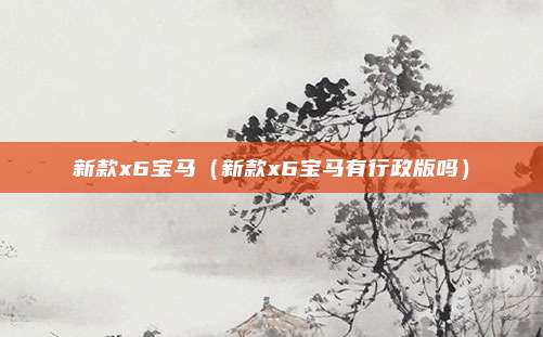 新款x6宝马（新款x6宝马有行政版吗）