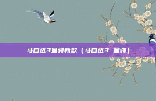 马自达3星骋新款（马自达3 星骋）