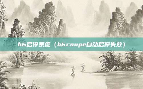 h6启停系统（h6coupe自动启停失效）