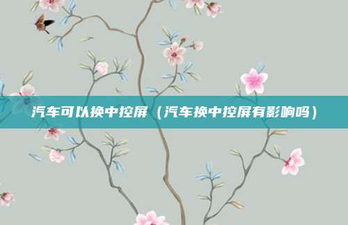 汽车可以换中控屏（汽车换中控屏有影响吗）