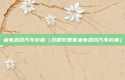油电混合汽车价格（岚图梦想家油电混合汽车价格）