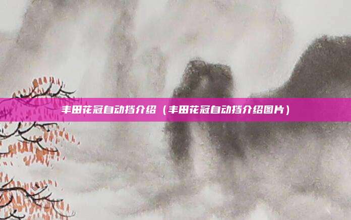 丰田花冠自动挡介绍(丰田花冠自动挡介绍图片)