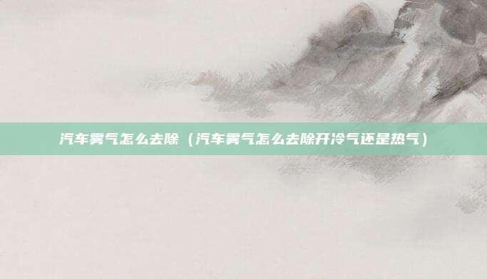 汽车雾气怎么去除(汽车雾气怎么去除开冷气还是热气)
