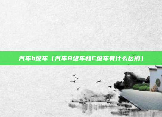 汽车b级车(汽车B级车和C级车有什么区别)