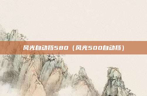 风光自动挡580（风光500自动挡）