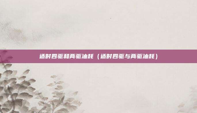 适时四驱和两驱油耗(适时四驱与两驱油耗)