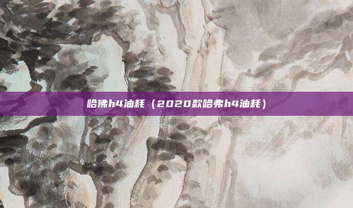 哈佛h4油耗（2020款哈弗h4油耗）