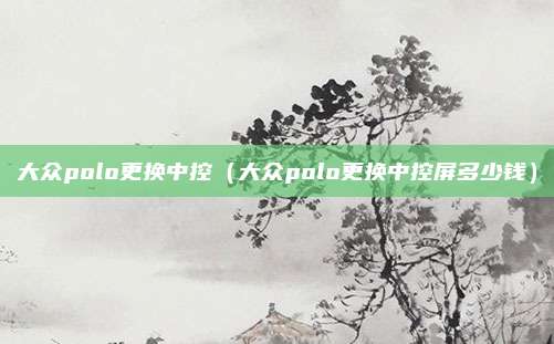 大众polo更换中控（大众polo更换中控屏多少钱）