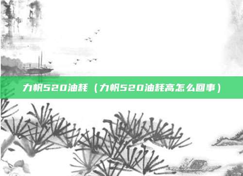 力帆520油耗（力帆520油耗高怎么回事）