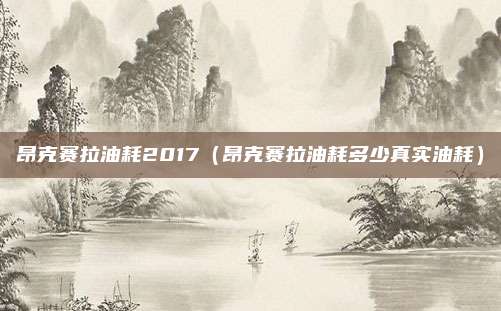 昂克赛拉油耗2017（昂克赛拉油耗多少真实油耗）