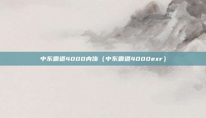 中东霸道4000内饰(中东霸道4000exr)