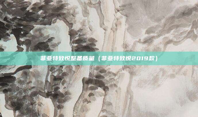 菲亚特致悦整备质量(菲亚特致悦2019款)