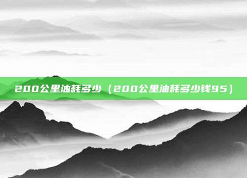 200公里油耗多少（200公里油耗多少钱95）