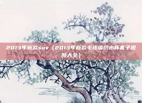 2013年新款suv（2013年新款毛线编织水杯套子视频大全）