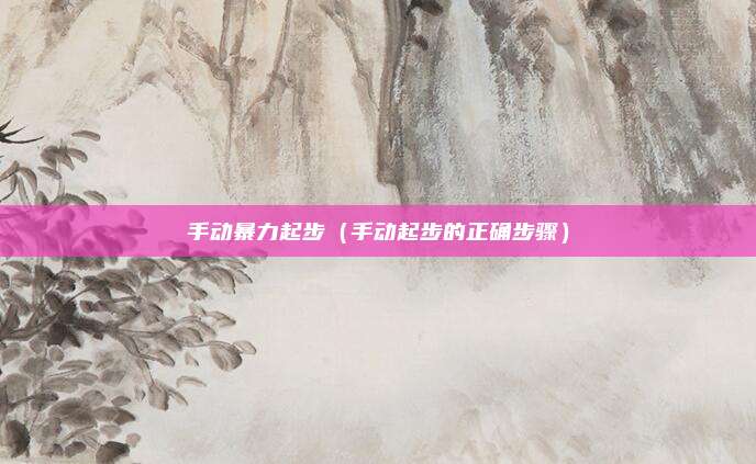 手动暴力起步（手动起步的正确步骤）