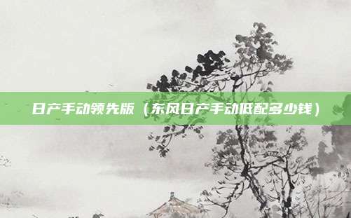 日产手动领先版（东风日产手动低配多少钱）