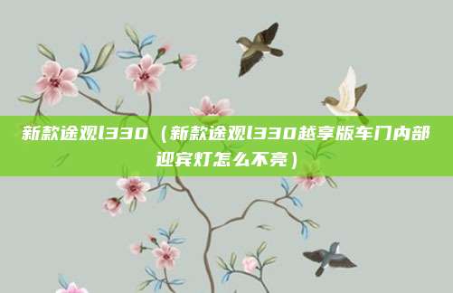 新款途观l330（新款途观l330越享版车门内部迎宾灯怎么不亮）