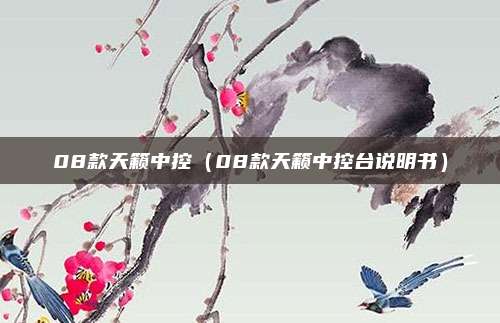 08款天籁中控（08款天籁中控台说明书）