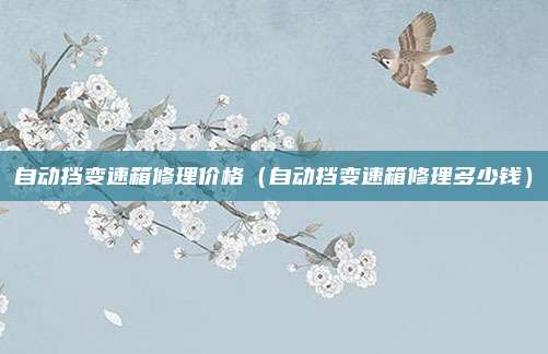 自动挡变速箱修理价格(自动挡变速箱修理多少钱)