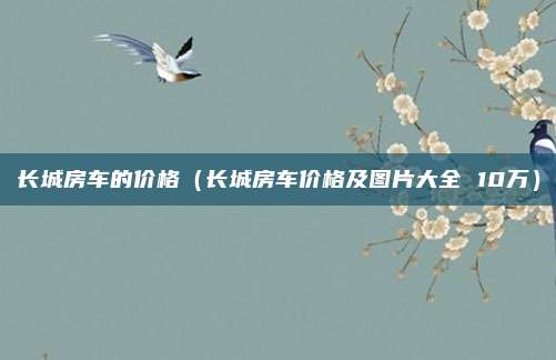 长城房车的价格(长城房车价格及图片大全 10万)